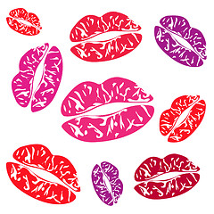 Image showing Imprint of the feminine lips