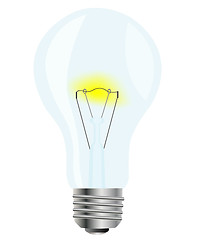 Image showing Simple glass light bulb