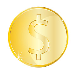 Image showing Coin euro on white background