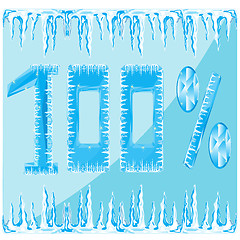 Image showing Decorative ice numeral