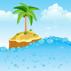 Image showing Desert island in ocean