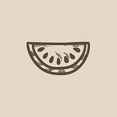 Image showing Melon sketch icon.