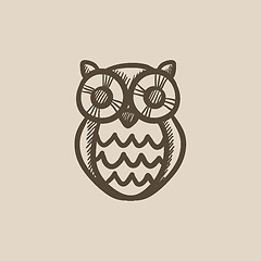 Image showing Owl sketch icon.