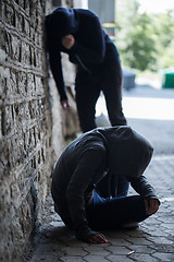 Image showing close up of addicts on street