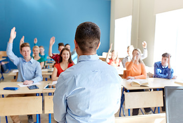 Image showing group of high school students and teacher