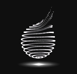 Image showing Abstract 3D sphere spiral shape