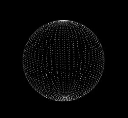 Image showing Abstract 3D sphere spiral shape