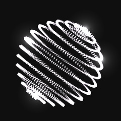 Image showing Abstract 3D sphere spiral shape