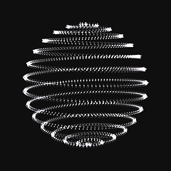 Image showing Abstract 3D sphere spiral shape