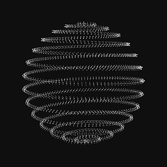 Image showing Abstract 3D sphere spiral shape