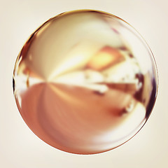 Image showing Chrome Ball. 3D illustration. Vintage style.