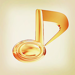 Image showing Music note. 3D illustration. Vintage style.