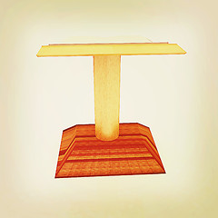 Image showing podium with an open book . 3D illustration. Vintage style.