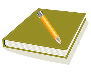 Image showing Pencil and note pad