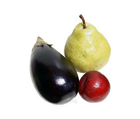 Image showing Fruits on white