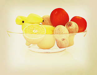 Image showing Citrus. 3D illustration. Vintage style.