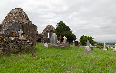 Image showing old celtic cemetery graveyard in ireland