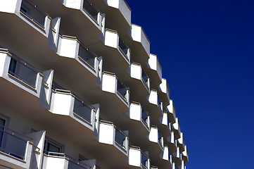 Image showing White balconies