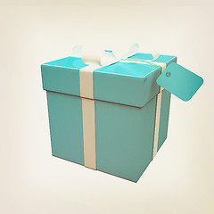 Image showing Gift box . 3D illustration. Vintage style.