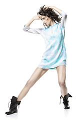 Image showing fashionable young model posing with trendy clothes