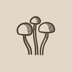 Image showing Mushroom sketch icon.