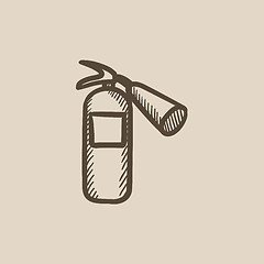 Image showing Fire extinguisher sketch icon.