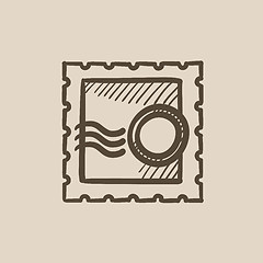 Image showing Philately sketch icon.