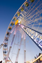 Image showing Big wheel on a fun fair