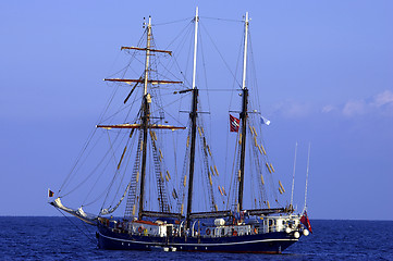 Image showing Three sail schooner