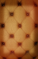 Image showing Sepia picture of genuine leather upholstery . 3D illustration. V