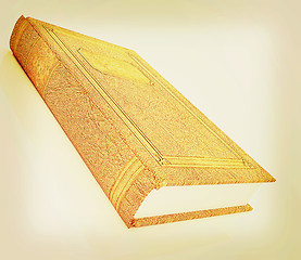Image showing The leather book . 3D illustration. Vintage style.