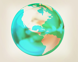 Image showing Metal earth . 3D illustration. Vintage style.