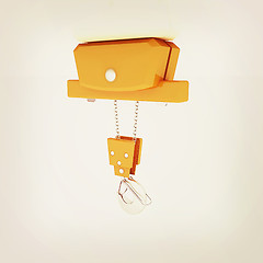 Image showing Crane hook . 3D illustration. Vintage style.