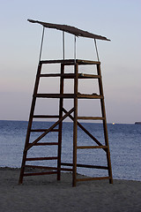 Image showing Deserted lifeguard station