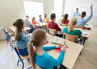 Image showing group of high school students and teacher