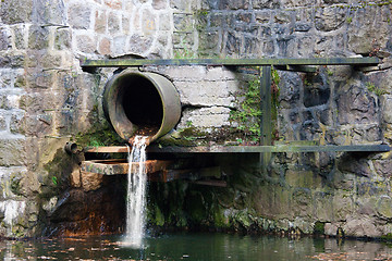 Image showing Sewer pipe in building