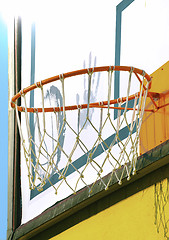 Image showing basketball hoop on the wall