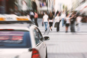 Image showing taxi waiting for people