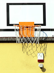 Image showing basketball hoop on the wall