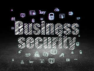 Image showing Privacy concept: Business Security in grunge dark room