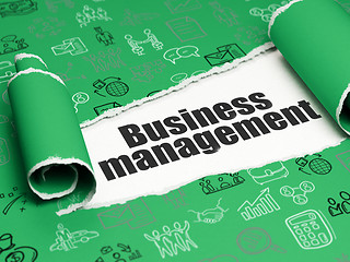 Image showing Business concept: black text Business Management under the piece of  torn paper