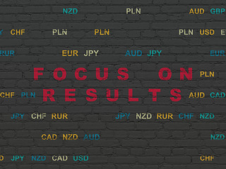 Image showing Business concept: Focus on RESULTS on wall background