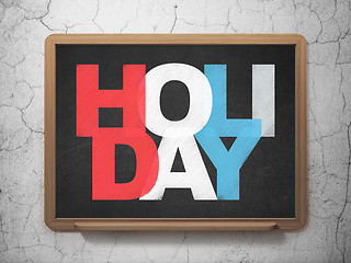 Image showing Holiday concept: Holiday on School board background