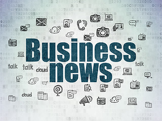 Image showing News concept: Business News on Digital Data Paper background