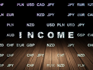 Image showing Finance concept: Income in grunge dark room