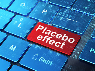 Image showing Medicine concept: Placebo Effect on computer keyboard background