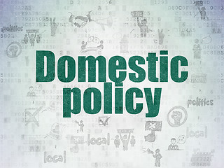 Image showing Politics concept: Domestic Policy on Digital Data Paper background