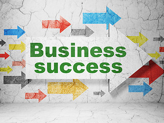 Image showing Finance concept: arrow with Business Success on grunge wall background