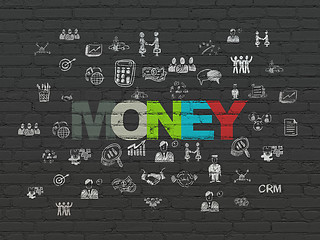 Image showing Business concept: Money on wall background