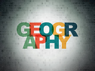 Image showing Science concept: Geography on Digital Data Paper background